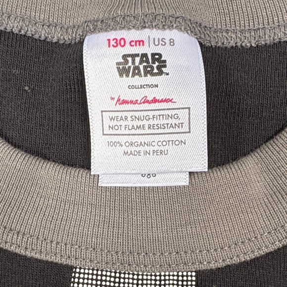 Hanna Andersson Darth Vader Long John Pajama Set Costume Size 8 (130 cm) - Picture 3 of 4